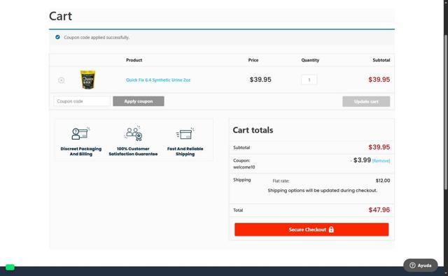 Quick Fix Synthetic checkout page showing Quick Fix Synthetic coupon code box | Screenshot taken by SimplyCodes community member on Jul 25, 2025
