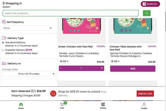 Quicklly checkout page showing Quicklly coupon code box | Screenshot taken by SimplyCodes community member on Jun 10, 2025