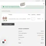 Welcome10 coupon verification screenshot