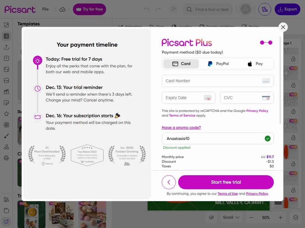 Quicktools checkout page showing Quicktools promo code box | Screenshot taken by SimplyCodes community member on Dec 9, 2025