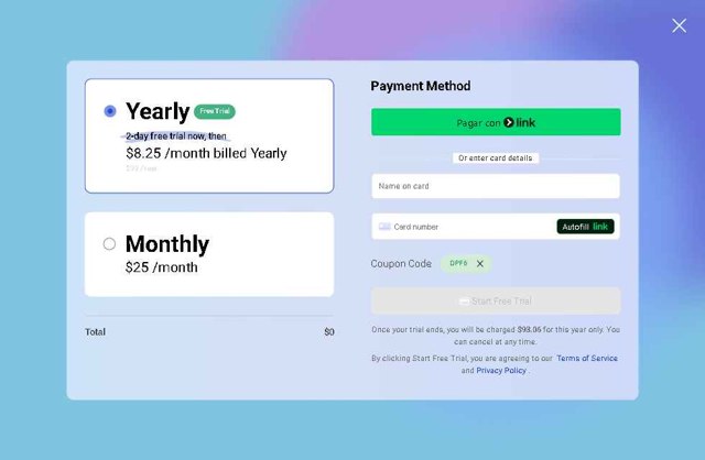 Quizplus checkout page showing Quizplus coupon code box | Screenshot taken by SimplyCodes community member on Aug 11, 2025