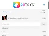 QUTOYS coupon verification screenshot