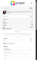 QUTOYS coupon verification screenshot