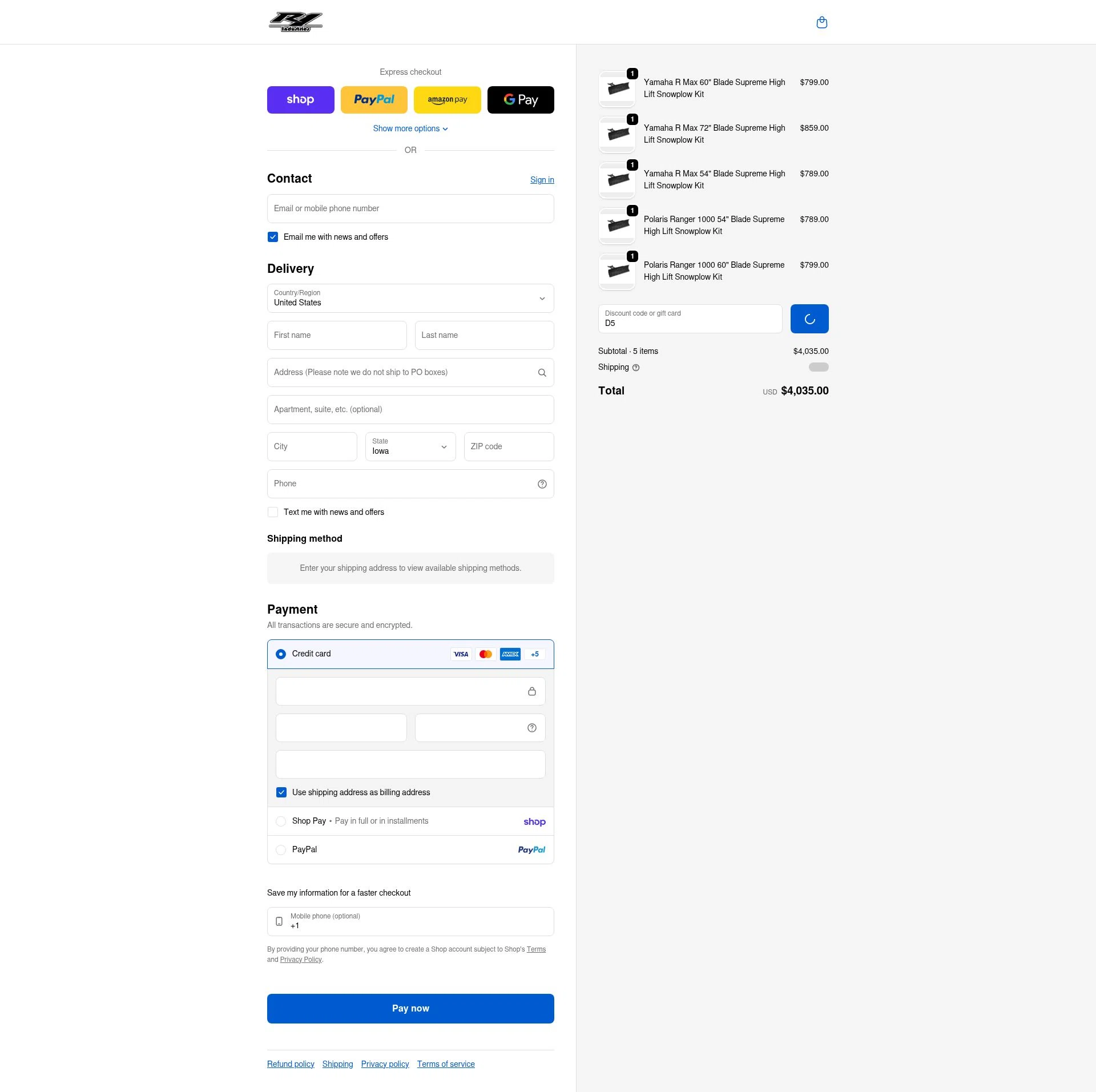 R1 Industries checkout page showing R1 Industries discount code box | Screenshot taken by SimplyCodes community member on Feb 13, 2026