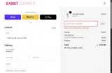 The Rabbit Company coupon verification screenshot