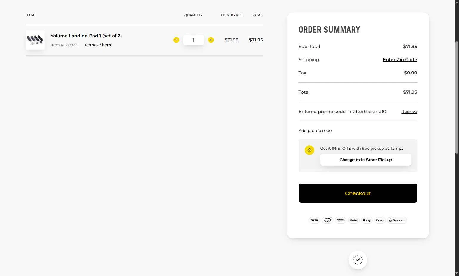 Rack Attack checkout page showing Rack Attack promo code box | Screenshot taken by SimplyCodes community member on Sep 23, 2025