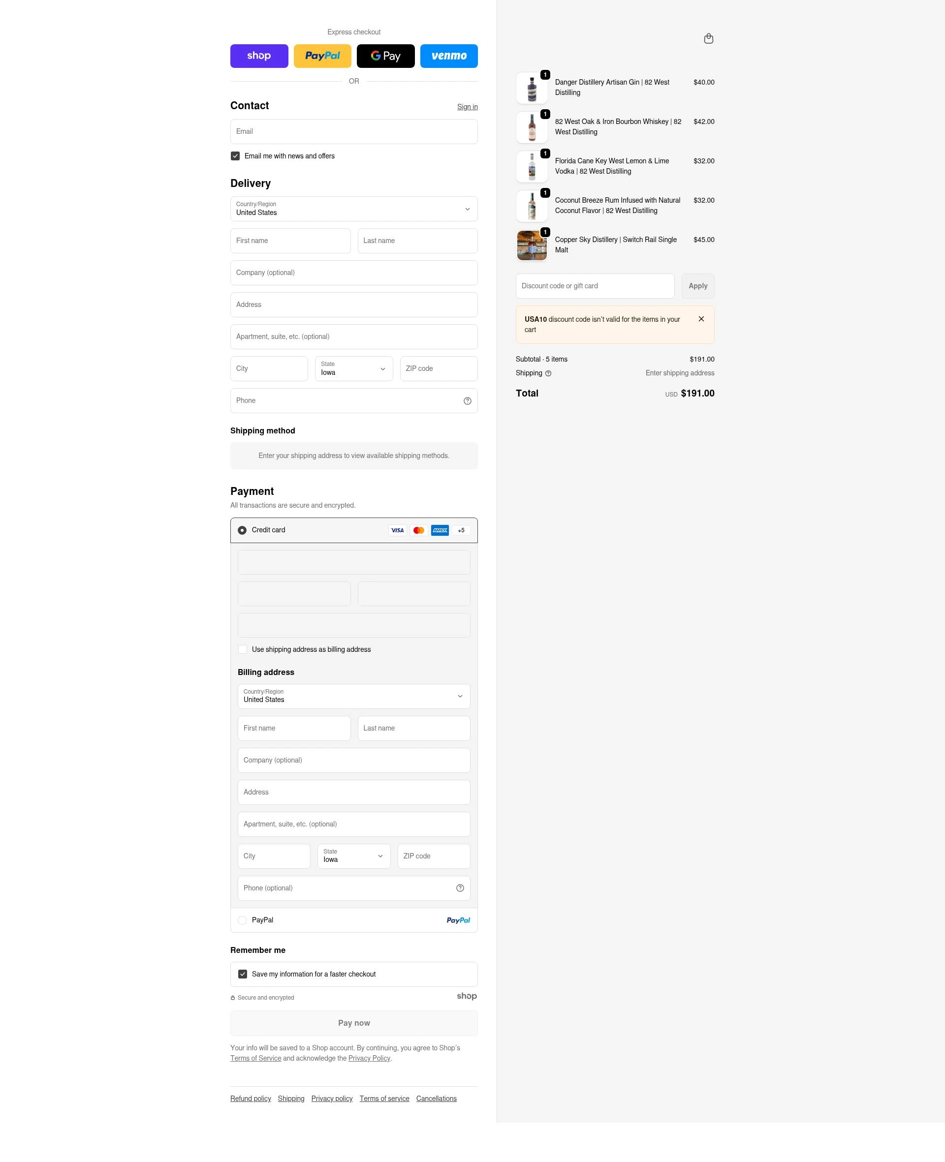 RackHouse Whiskey Club checkout page showing RackHouse Whiskey Club promo code box | Screenshot taken by SimplyCodes community member on Jan 1, 2026