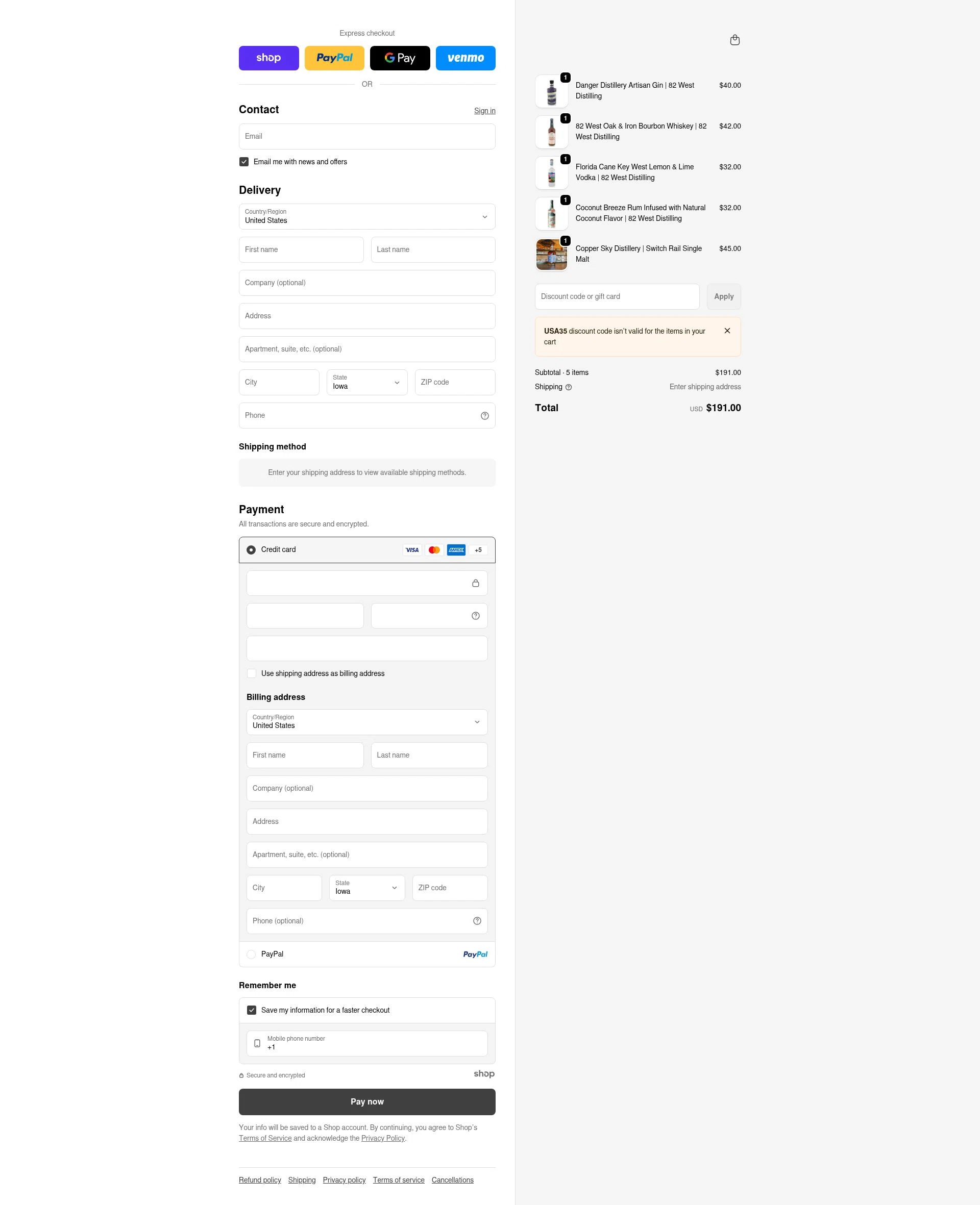 RackHouse Whiskey Club checkout page showing RackHouse Whiskey Club promo code box | Screenshot taken by SimplyCodes community member on Jan 1, 2026