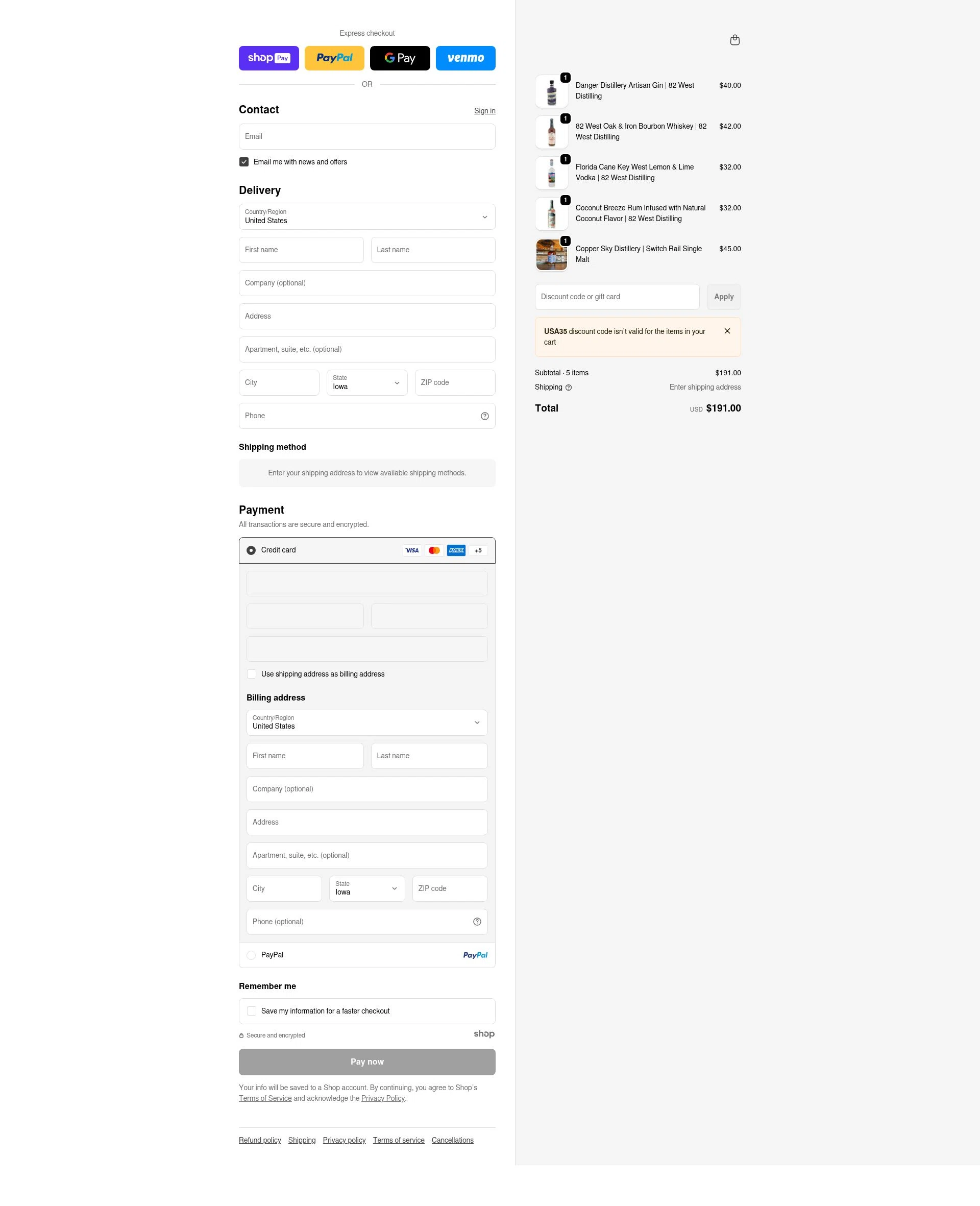 RackHouse Whiskey Club checkout page showing RackHouse Whiskey Club promo code box | Screenshot taken by SimplyCodes community member on Jan 6, 2026