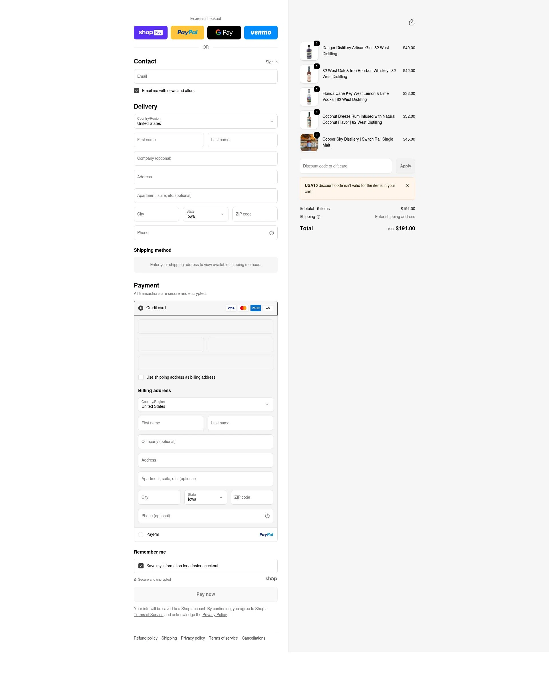 RackHouse Whiskey Club checkout page showing RackHouse Whiskey Club promo code box | Screenshot taken by SimplyCodes community member on Jan 6, 2026