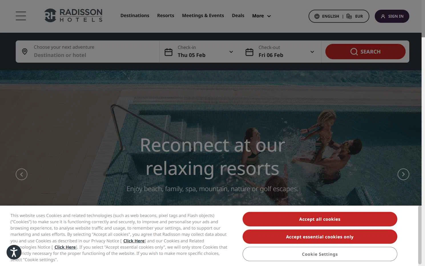 Radisson Hotels checkout page showing Radisson Hotels discount code box | Screenshot taken by SimplyCodes community member on Feb 5, 2026