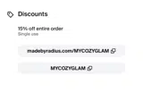 MYCOZYGLAM coupon verification screenshot
