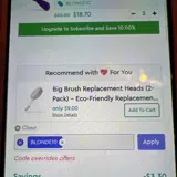 BLONDE10 coupon verification screenshot