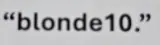blonde10 coupon verification screenshot