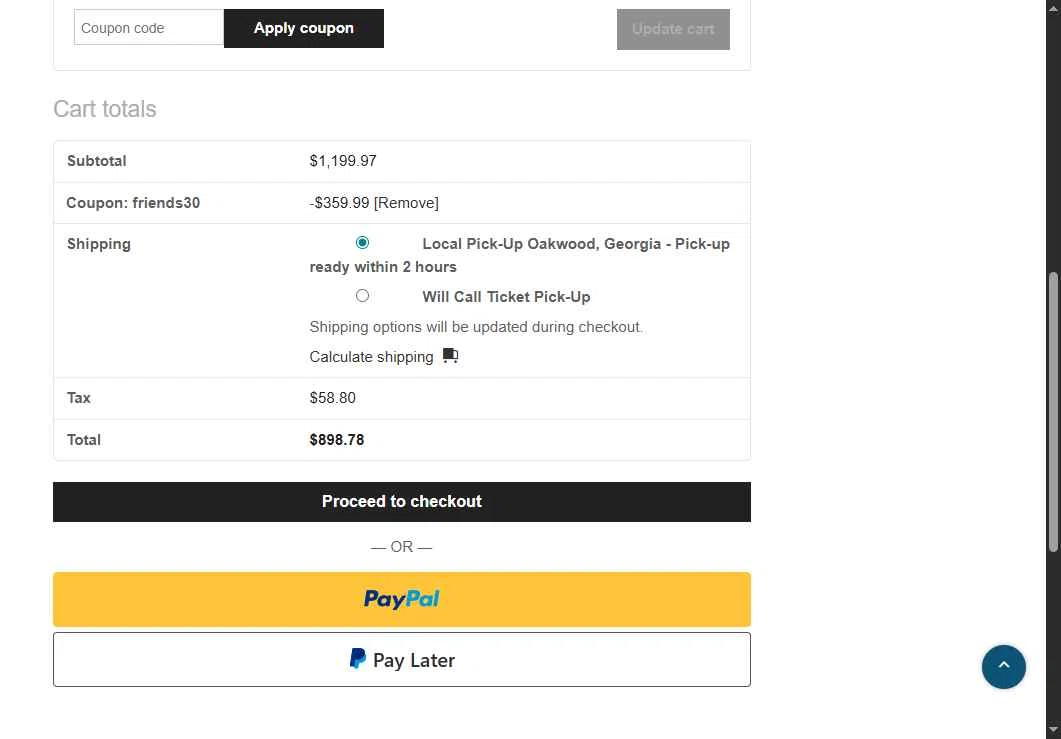 Radtke Sports checkout page showing Radtke Sports promo code box | Screenshot taken by SimplyCodes community member on Sep 3, 2025