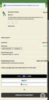 gearup20 coupon verification screenshot