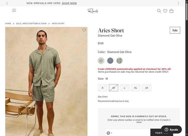 Rails checkout page showing Rails discount code box | Screenshot taken by SimplyCodes community member on Sep 2, 2025
