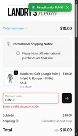 Rainforest Cafe coupon verification screenshot