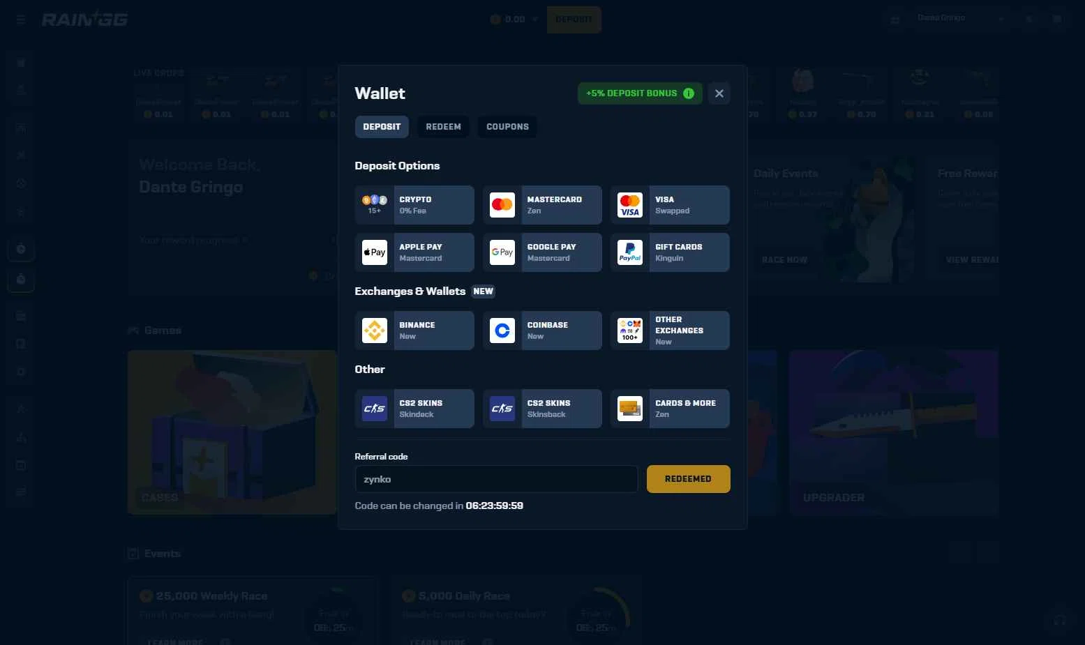 Rain.gg checkout page showing Rain.gg promo code box | Screenshot taken by SimplyCodes community member on Jan 18, 2026