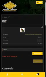 Ranger Coin Store coupon verification screenshot