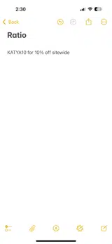 KATYA10 coupon verification screenshot