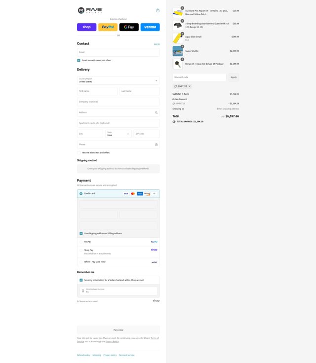 Rave Sports checkout page showing Rave Sports promo code box | Screenshot taken by SimplyCodes community member on Aug 31, 2025