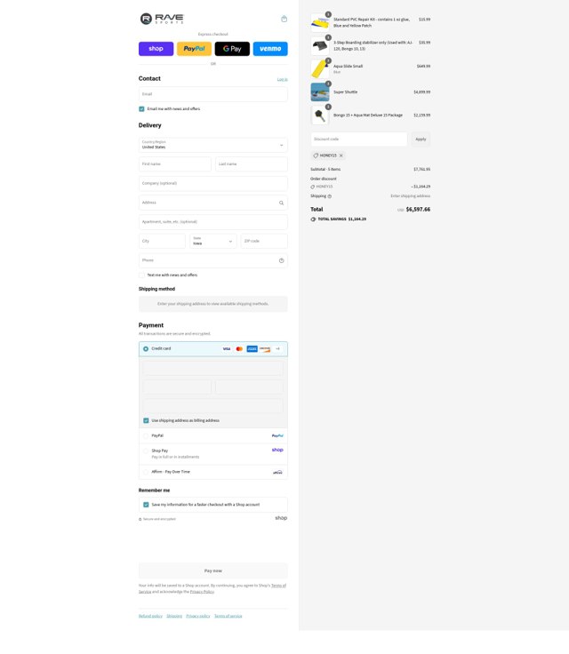 Rave Sports checkout page showing Rave Sports promo code box | Screenshot taken by SimplyCodes community member on Aug 31, 2025