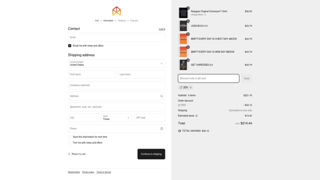 Raw Gear checkout page showing Raw Gear discount code box | Screenshot taken by SimplyCodes community member on Jun 17, 2025