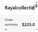 Rayal Collection coupon verification screenshot