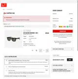 Ray-Ban coupon verification screenshot