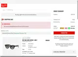 Ray-Ban coupon verification screenshot