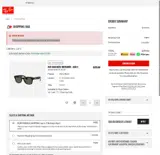 Ray-Ban coupon verification screenshot