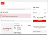 Ray-Ban coupon verification screenshot
