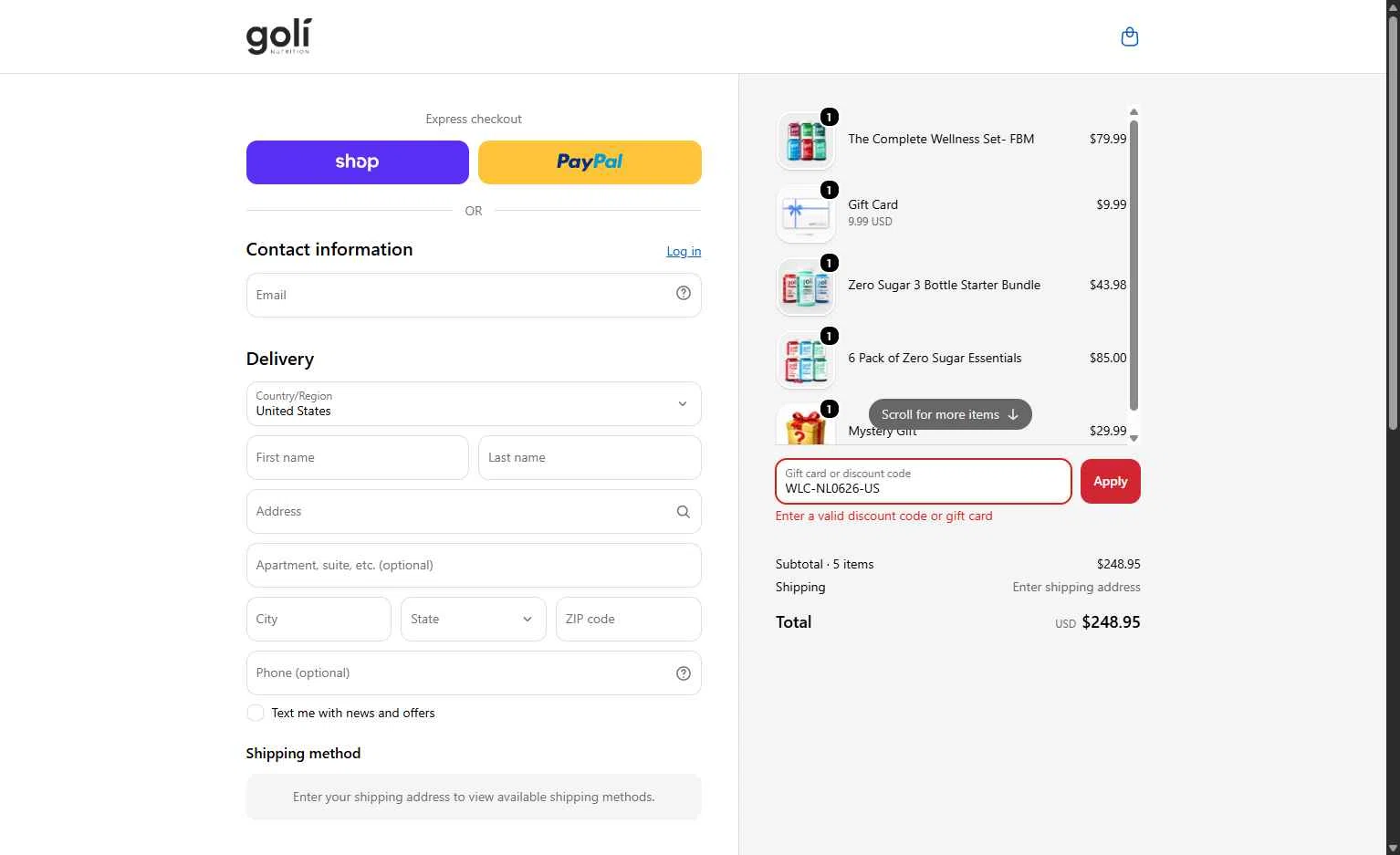 Verification screenshot for $10 Off Select Items at Ray-Ban - 10d ago