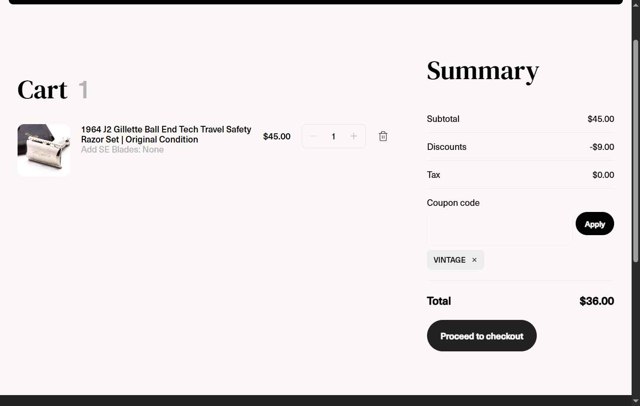 Razor Emporium checkout page showing Razor Emporium discount code box | Screenshot taken by SimplyCodes community member on Aug 27, 2025