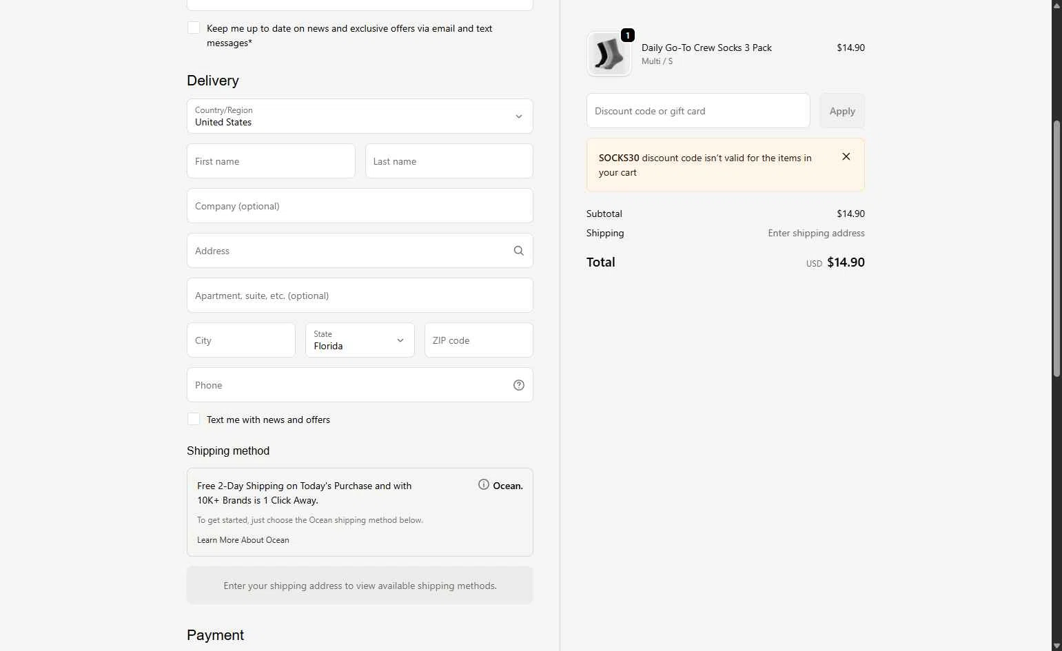 RBX Active checkout page showing RBX Active coupon code box | Screenshot taken by SimplyCodes community member on Jan 23, 2026