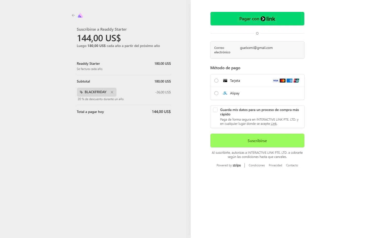 Readdy checkout page showing Readdy promo code box | Screenshot taken by SimplyCodes community member on Jan 6, 2026