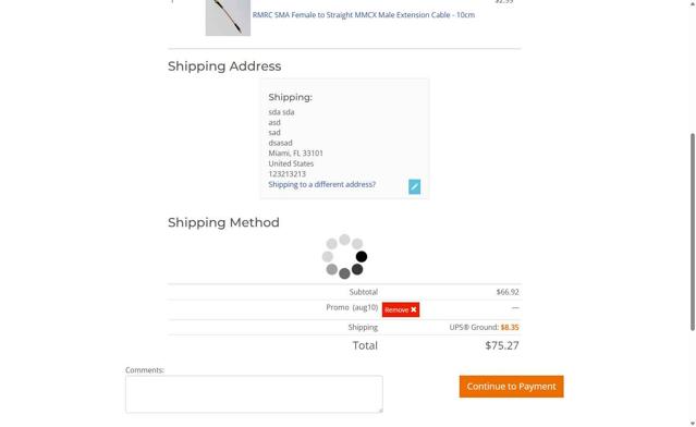 Ready Made RC checkout page showing Ready Made RC promo code box | Screenshot taken by SimplyCodes community member on Aug 30, 2025