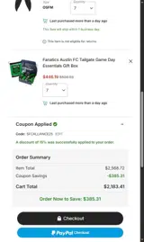 SFCALLIANCE25 coupon verification screenshot