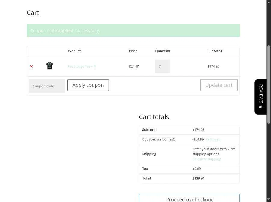 Reap Weaponries checkout page showing Reap Weaponries promo code box | Screenshot taken by SimplyCodes community member on Dec 5, 2025
