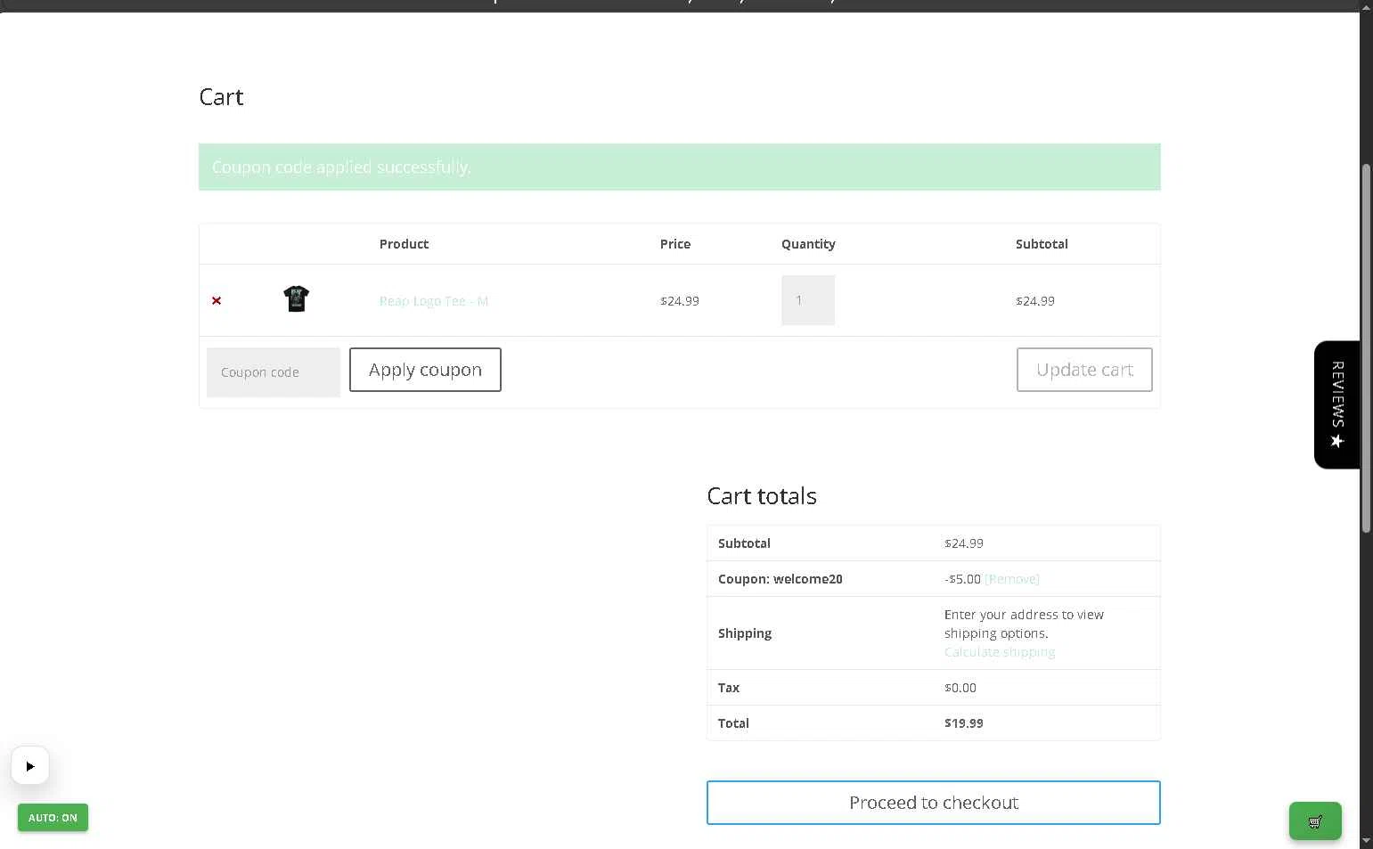 Reap Weaponries checkout page showing Reap Weaponries promo code box | Screenshot taken by SimplyCodes community member on Jan 3, 2026