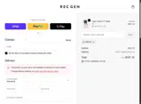 REC GEN coupon verification screenshot