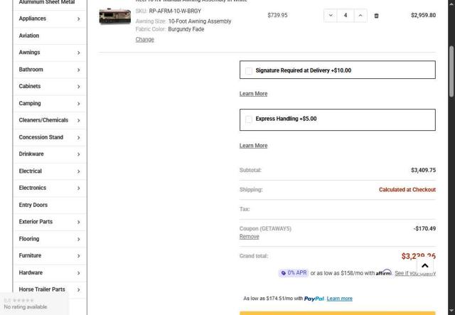 RecPro checkout page showing RecPro coupon code box | Screenshot taken by SimplyCodes community member on Aug 14, 2025