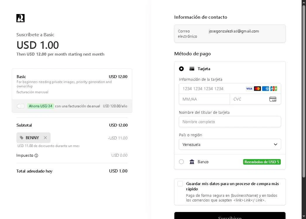 Recraft checkout page showing Recraft promo code box | Screenshot taken by SimplyCodes community member on Sep 2, 2025