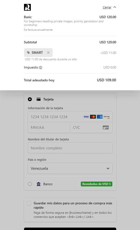 Recraft checkout page showing Recraft promo code box | Screenshot taken by SimplyCodes community member on Sep 2, 2025
