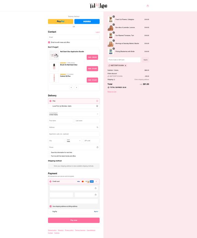 Red Aspen checkout page showing Red Aspen promo code box | Screenshot taken by SimplyCodes community member on Sep 3, 2025