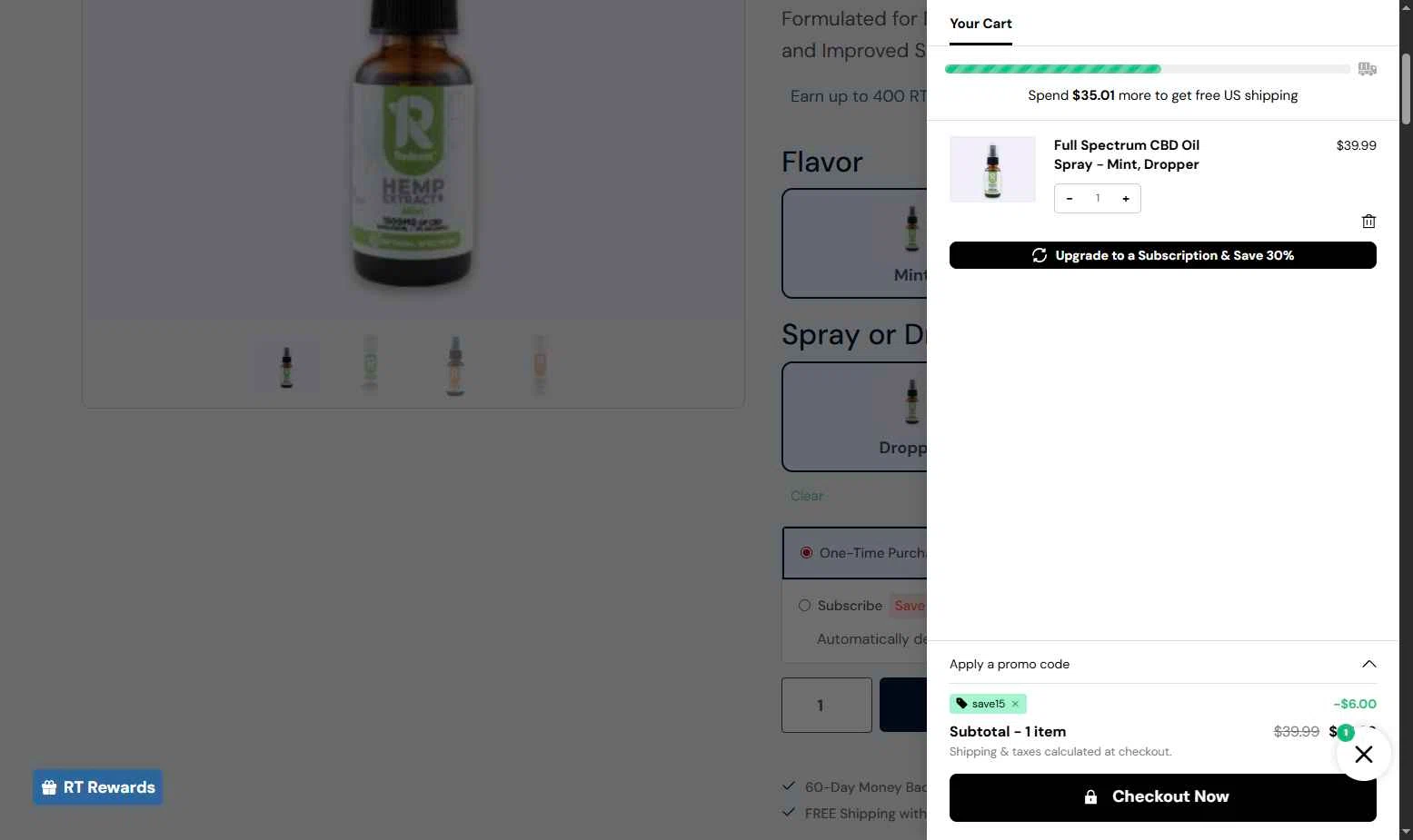 Redeem Therapeutics checkout page showing Redeem Therapeutics promo code box | Screenshot taken by SimplyCodes community member on Dec 17, 2025