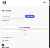 WETHRIFT10 coupon verification screenshot