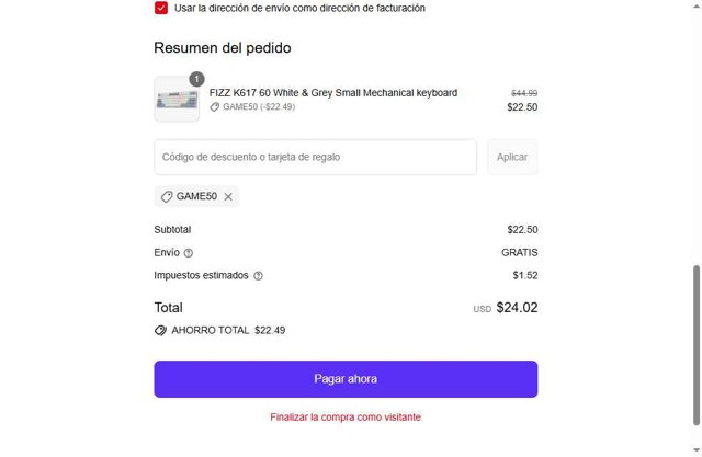 Redragon checkout page showing Redragon promo code box | Screenshot taken by SimplyCodes community member on Sep 2, 2025