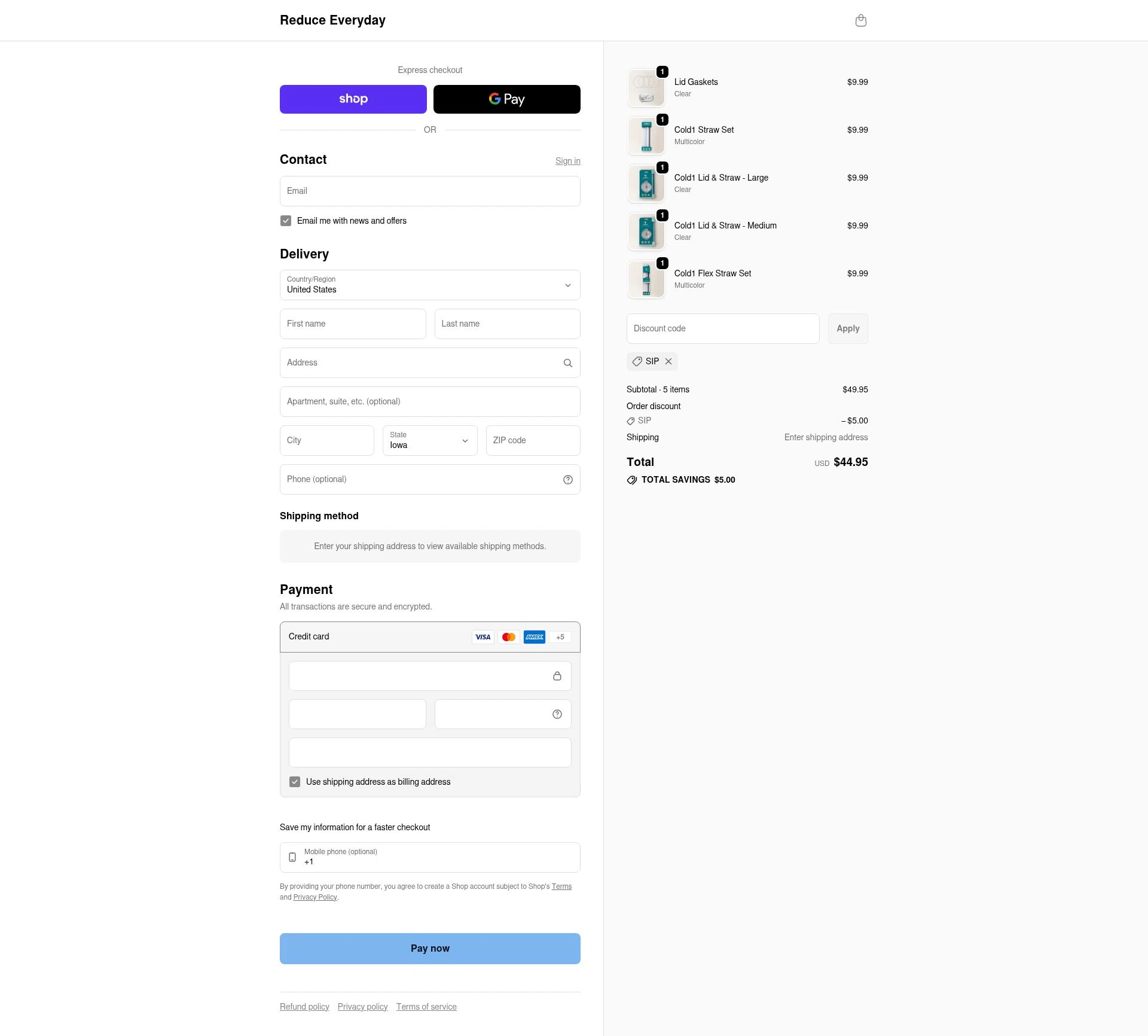 Reduce checkout page showing Reduce coupon code box | Screenshot taken by SimplyCodes community member on Feb 6, 2026